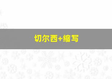 切尔西 缩写